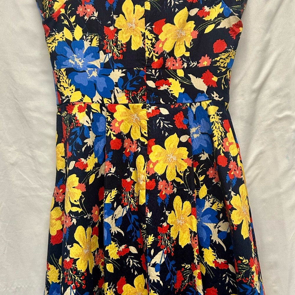Tracy Reese Floral Dress with Red and Yellow Accents